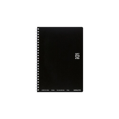 ソフトリングノート A5 ドットB罫50枚 黒