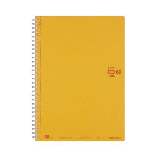 ソフトリングセミB5 ドット入 B罫 80枚 橙
