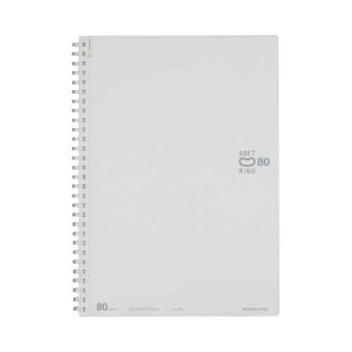 ソフトリングノート セミB5 無地 80枚