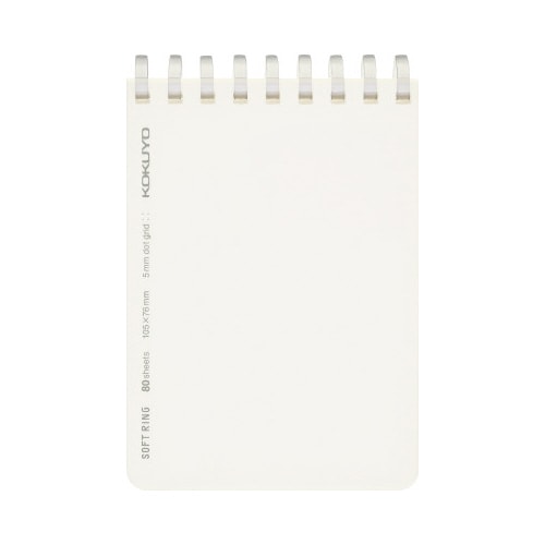 ソフトリングメモ 方眼ドット罫 A7 80枚透明