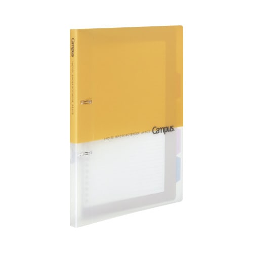 プリントもとじやすい2穴バインダー A4 黄