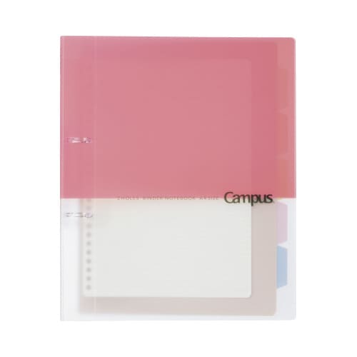 プリントもとじやすい2穴バインダー A4 ピンク