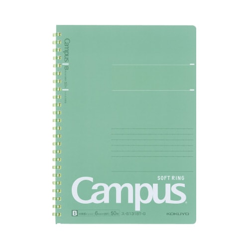 キャンパスソフトリング(ドット罫)A5 緑