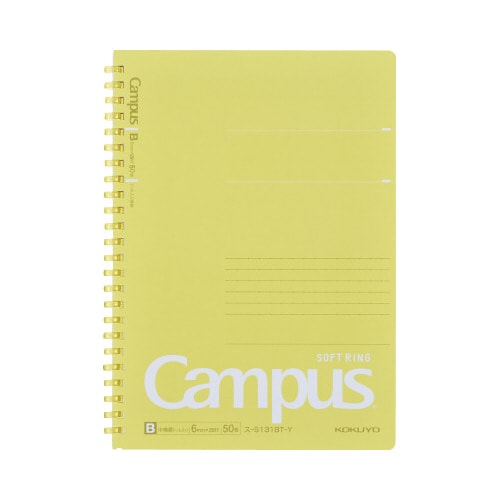 キャンパスソフトリング(ドット罫)A5 黄