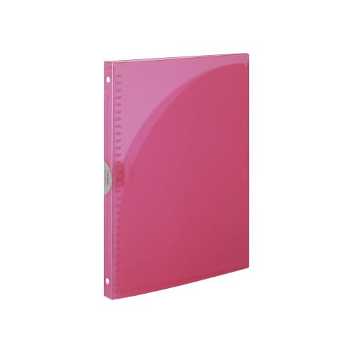 バインダー(スリム)PP表紙A4縦30穴ピンク