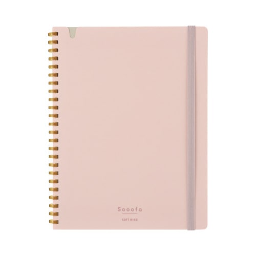 ソフトリングノートスーファ方眼罫A5変形80枚桃