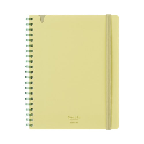 ソフトリングノートスーファ方眼罫B6変形80枚黄