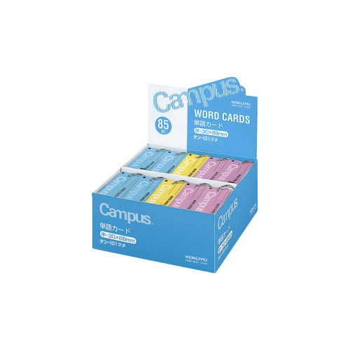 単語カード中詰め合わせ 青・桃各12冊 黄6冊