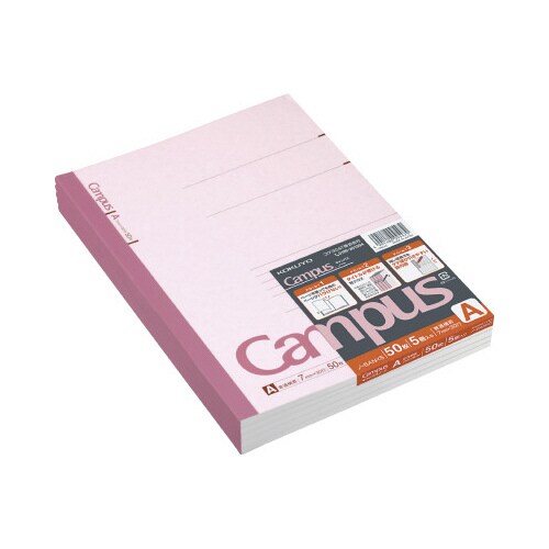 キャンパスノートセミB5 A罫7mm50枚 5冊組