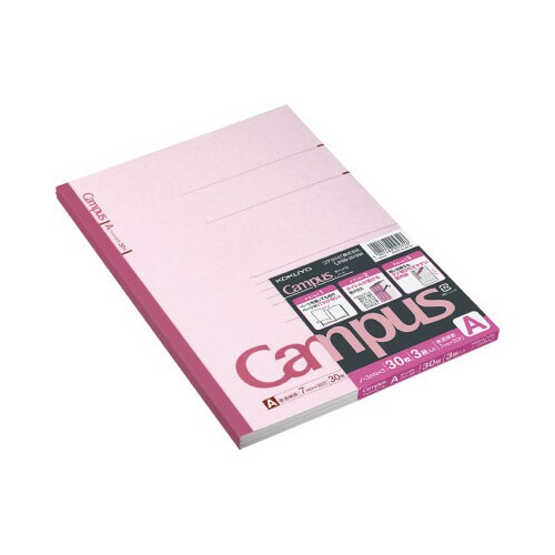 キャンパスノートセミB5 A罫7mm30枚 3冊組