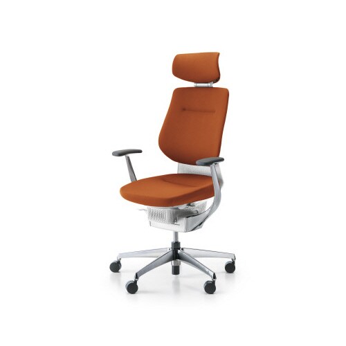 イング クッションヘッド付 本体白 銀脚橙 軟床用