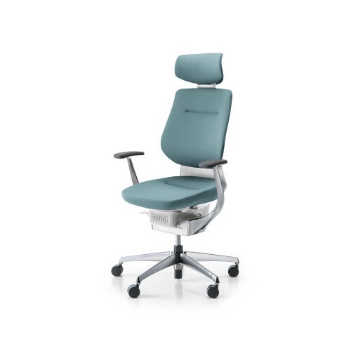 イング クッションヘッド付 本体白銀脚灰青 軟床用