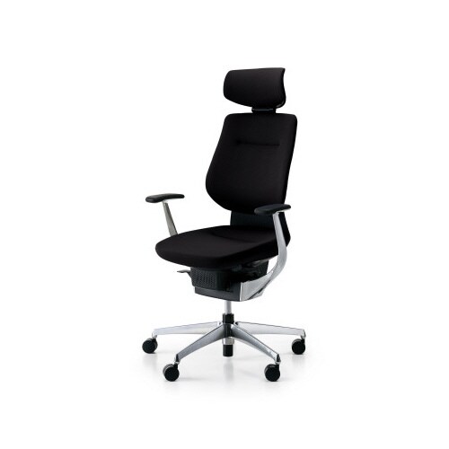 イング クッションヘッド付 本体黒 銀脚黒 軟床用