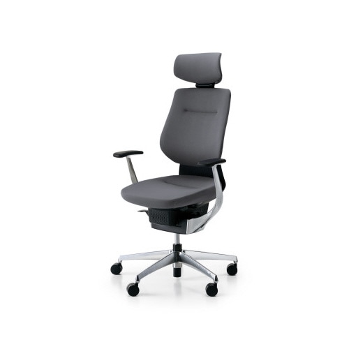 イング クッションヘッド付 本体黒銀脚薄灰 軟床用