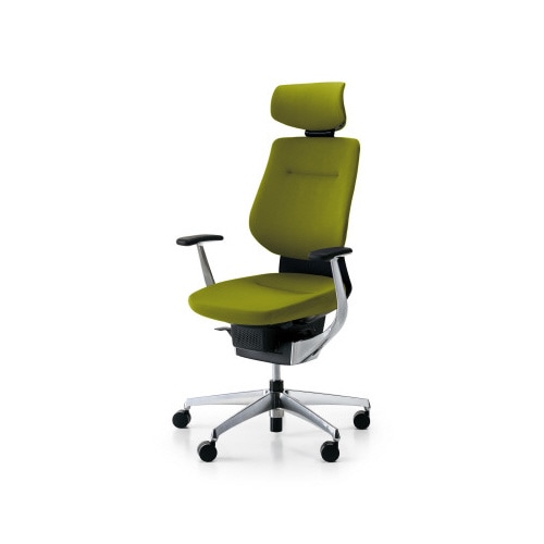 イング クッションヘッド付 本体黒銀脚黄緑 軟床用