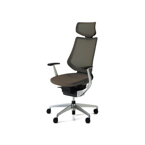 イング メッシュヘッド付 本体黒銀脚 濃茶 軟床用