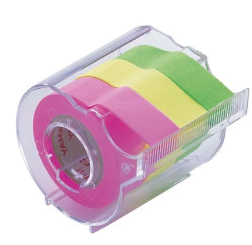 メモックロールテープ 15mm幅 桃・黄・緑