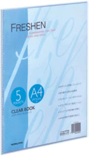 クリヤーBフレッシェン固定式 A4縦5P青10冊