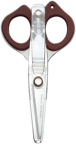 ポケットハサミ<クリッピー> ブラウン 3本入