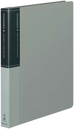 クリヤーブックタフネス替紙A4背幅33mm灰×10
