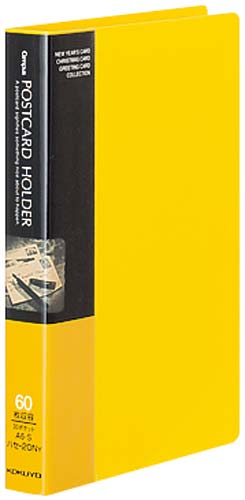 ポストカードホルダーA6縦台紙30枚 黄