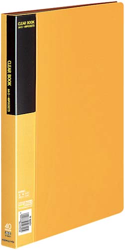 クリヤーブックベーシックA4縦40ポケット黄10冊