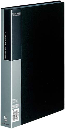 クリヤーブックベーシックA4縦60ポケット黒10冊