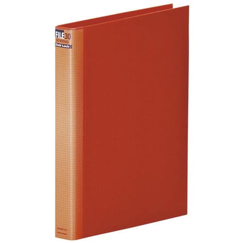 A4バインダーダブロック30穴背幅38mm赤