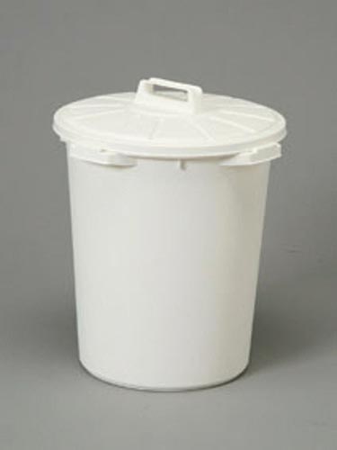 丸型ペール ホワイト 本体+フタセット