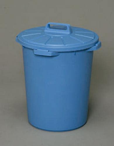 丸型ペール ブルー 本体+フタセット