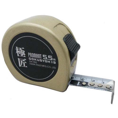 極匠大工メジャー 19mm巾5.5m 尺目盛付