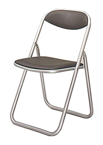 カルーナ折りたたみイス背座合皮Nブラウン