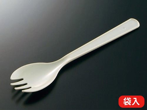フォーク付スプーン160mm白個包装 2000本入