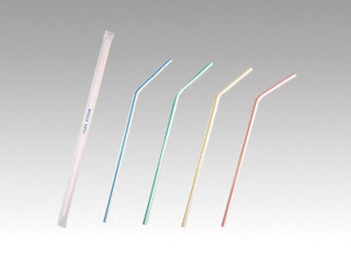 曲がるストローKS個包装5色アソート10000本入
