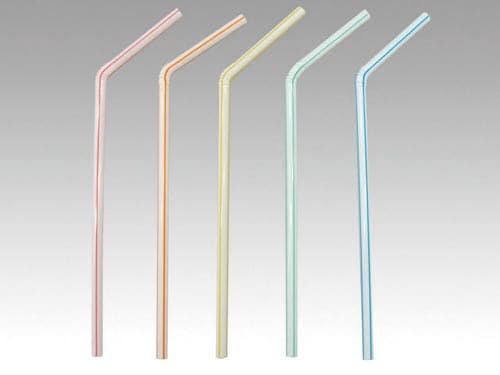 曲がるストローKS裸 5色アソート 15000本入