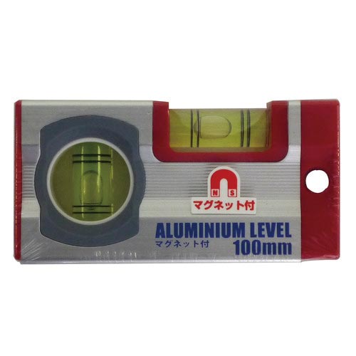 アルミ水平器 100mm マグネット付