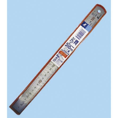 直尺 シルバー 30cm 赤数字入 JIS