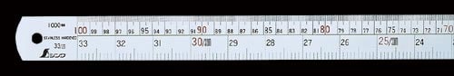直尺 シルバー 1m 併用目盛 右基点