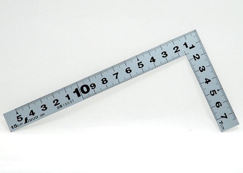 曲尺平ぴた シルバー 15cm/5寸 併用目盛