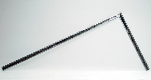 曲尺高級角厚 シルバー1尺5寸 裏面角目 匠甚五郎