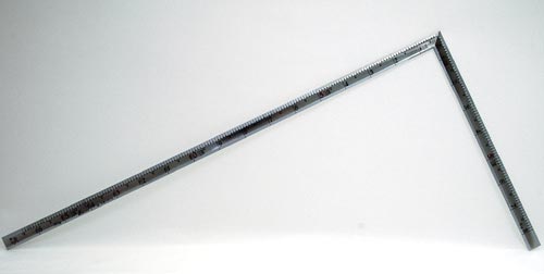 曲尺高級角厚 シルバー1尺6寸 裏面角目 匠甚五郎