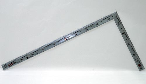 曲尺角厚 シルバー 1尺 表裏同目