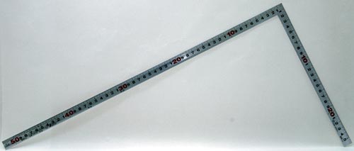 曲尺角厚 シルバー 50cm 裏面角目 日本一