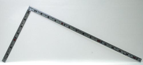 曲尺角厚 シルバー 1尺5寸 裏面角目 鶴亀