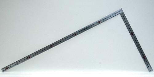 曲尺角厚 シルバー 50cm 表裏同目 重宝JIS