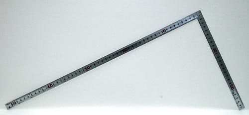 曲尺角厚 シルバー 50cm 裏面角目 重宝JIS