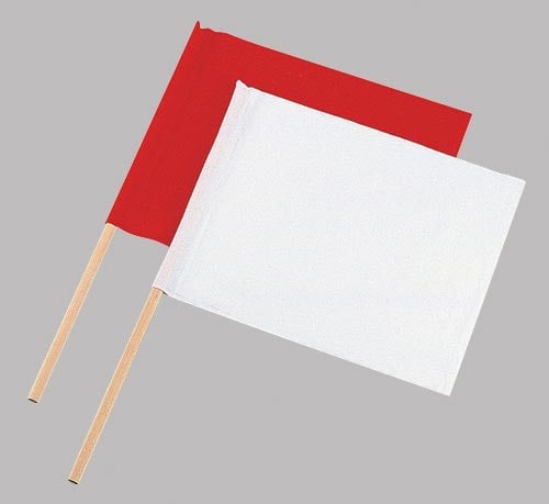 旗 工事用 布製 2本組 小