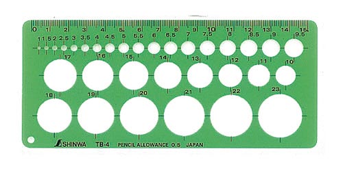 テンプレート TB−4 円定規(小)