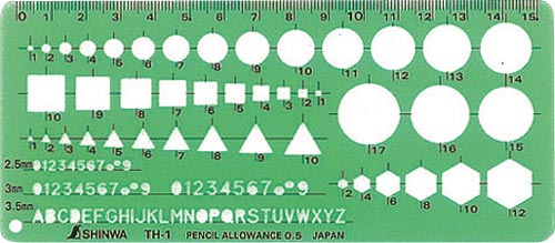 テンプレート TH−1 一般総合定規(小)