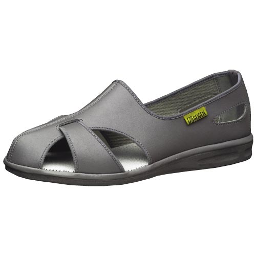 静電作業靴 エレパスク−ルN グレー 22.5CM